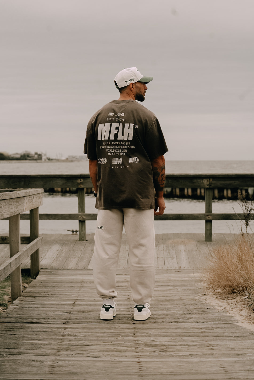 Built to Move Tee | Brown / Off White