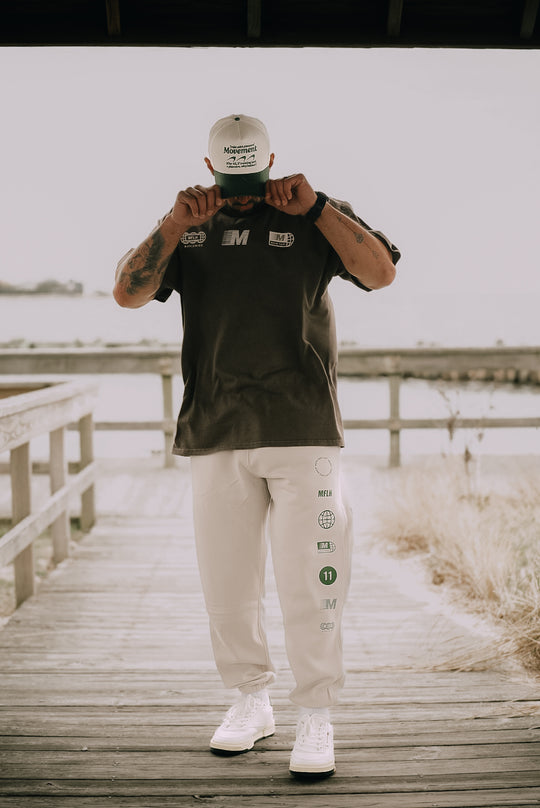 Built to Move Sweatpants | Off White / Green