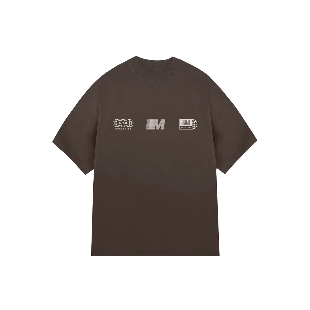 Built to Move Tee | Brown / Off White