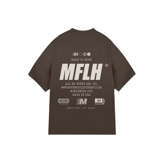 Built to Move Tee | Brown / Off White