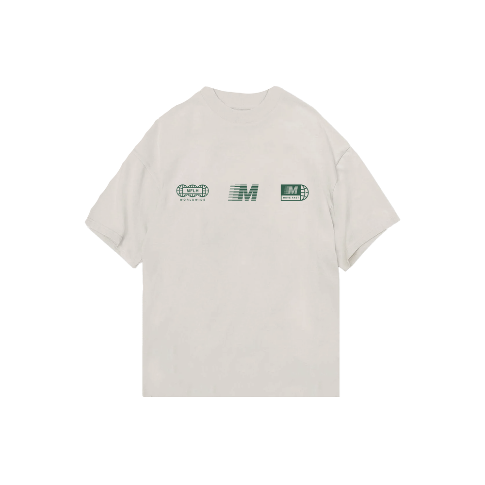 Built to Move Tee | Off White / Green